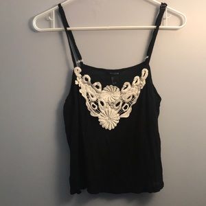 Forever 21 L Black Tank Top